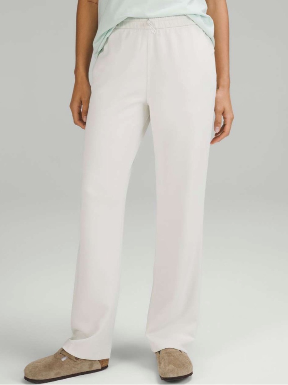 Lululemon Softstreme High-Rise Pant Full Length Bone White Loungewear Size 6